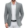 COOFANDY Men’s Casual Blazer One Button Sport Coat Lightweight Business Suit Jacket(Linen Grey)