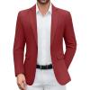 COOFANDY Men’s Casual Blazer One Button Sport Coat Lightweight Business Suit Jacket(Wine Red)