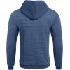 COOFANDY Mens Hooded Sweatshirt Casual Long Sleeve Drawstring Waffle Knit Pullover Hoodies(Blue Gery)