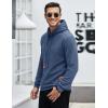 COOFANDY Mens Hooded Sweatshirt Casual Long Sleeve Drawstring Waffle Knit Pullover Hoodies(Blue Gery)