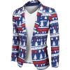 COOFANDY Men’s Christmas Blazer Jacket One Button Halloween Sport Coat Christmas Party Holiday Jacket(Christmas Blazer – Snowman & Tree)