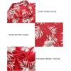 COOFANDY Button Down Short Sleeve Summer Casual Beach Shirts Shirt(Z-red Flower)