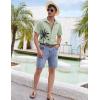 COOFANDY Hawaiian Shirts for Men Short Sleeve Casual Button Down Shirt Tropical Summer Beach Shirt(Sage Green – Palm Tree)