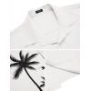 COOFANDY Hawaiian Shirts for Men Short Sleeve Casual Button Down Shirt Tropical Summer Beach Shirt(White – Palm Tree)