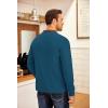 COOFANDY Men’s Fleece Quarter Zip Pullover Long Sleeve Mock Neck Sweatshirt(Dark Blue)