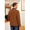 COOFANDY Men’s Fleece Quarter Zip Pullover Long Sleeve Mock Neck Sweatshirt(Light Brown)