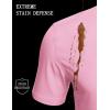 COOFANDY Mens Short Sleeve Button Down Shirts Lightweight Stain Shield Business Casual Dress Shirt Wrinkle Free(Pink)