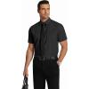 COOFANDY Men’s Short Sleeve Dress Shirts Wrinkle Free Regular Fit Dress Shirt Textured Casual Button Down Shirts(Black)