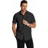 COOFANDY Men’s Short Sleeve Dress Shirts Wrinkle Free Regular Fit Dress Shirt Textured Casual Button Down Shirts(Black)