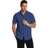 COOFANDY Men’s Short Sleeve Dress Shirts Wrinkle Free Regular Fit Dress Shirt Textured Casual Button Down Shirts(Deep Blue)