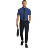 COOFANDY Men’s Short Sleeve Dress Shirts Wrinkle Free Regular Fit Dress Shirt Textured Casual Button Down Shirts(Deep Blue)