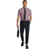 COOFANDY Men’s Short Sleeve Dress Shirts Wrinkle Free Regular Fit Dress Shirt Textured Casual Button Down Shirts(Fuchsia)