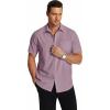 COOFANDY Men’s Short Sleeve Dress Shirts Wrinkle Free Regular Fit Dress Shirt Textured Casual Button Down Shirts(Fuchsia)