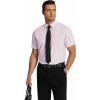 COOFANDY Men’s Short Sleeve Dress Shirts Wrinkle Free Regular Fit Dress Shirt Textured Casual Button Down Shirts(Lavender)