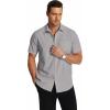 COOFANDY Men’s Short Sleeve Dress Shirts Wrinkle Free Regular Fit Dress Shirt Textured Casual Button Down Shirts(Light Grey)
