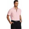COOFANDY Men’s Short Sleeve Dress Shirts Wrinkle Free Regular Fit Dress Shirt Textured Casual Button Down Shirts(Pink)