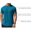 COOFANDY Mens Swim Shirt Short Sleeve UPF 50+ Sun Protection Shirt Rah Guard Athletic Quick Dry T Shirts(Royal Blue)