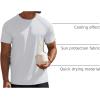 COOFANDY Mens Swim Shirt Short Sleeve UPF 50+ Sun Protection Shirt Rah Guard Athletic Quick Dry T Shirts(White)