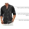 Coofandy Mens Men Casual Shirts(Black)