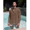 Coofandy Mens Men Casual Shirts(Brown)
