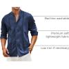 Coofandy Mens Men Casual Shirts(Navy Blue)
