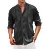 Coofandy Mens Men Casual Shirts(Black)