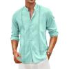 Coofandy Mens Men Casual Shirts(Light Green)
