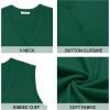 COOFANDY Men’s Sweater Vest V Neck Casual Sleeveless Knitted Button Cardigan Vest(Dark Green)