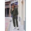 COOFANDY Men’s Tracksuit 2 Piece Sweatsuit Set Long Sleeve Pullover Athletic Suit For Sports Casual Fitness Jogging(Army Green)