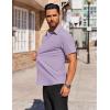 COOFANDY Casual Dress Shirts for Men Wrinkle Free Short Sleeve Shirts Button Up Summer Clothes Purple