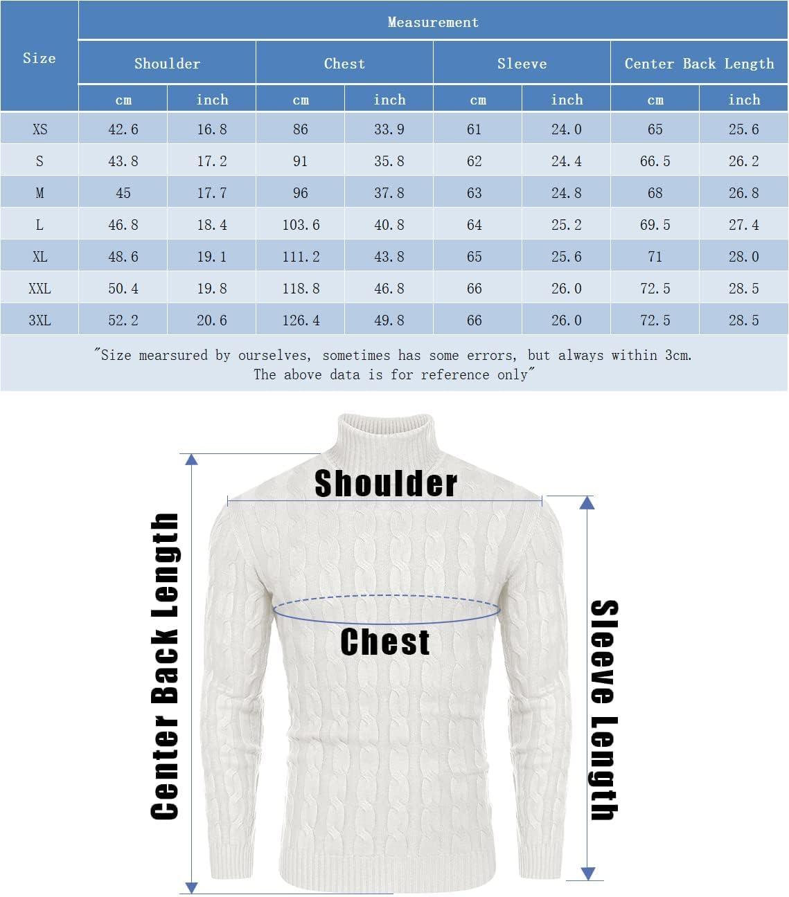 imageCOOFANDY Mens Slim Fit Turtleneck Sweater Casual Twisted Knitted Pullover Sweaters