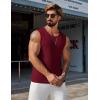 COOFANDY Mens Casual Tank Tops 2 Pack Waffle Knit Sleeveless Shirt Breathable Tank Shirts Summer Muscle Tee(Wine Red)