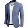 COOFANDY Men’s Casual Blazer Slim Fit Suit Jackets Lightweight One Button Business Sport Coats(2 – Dark Blue)