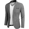 COOFANDY Men’s Casual Blazer Slim Fit Suit Jackets Lightweight One Button Business Sport Coats(2 – Grey)