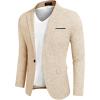COOFANDY Men’s Casual Blazer Slim Fit Suit Jackets Lightweight One Button Business Sport Coats(2 – Khaki)