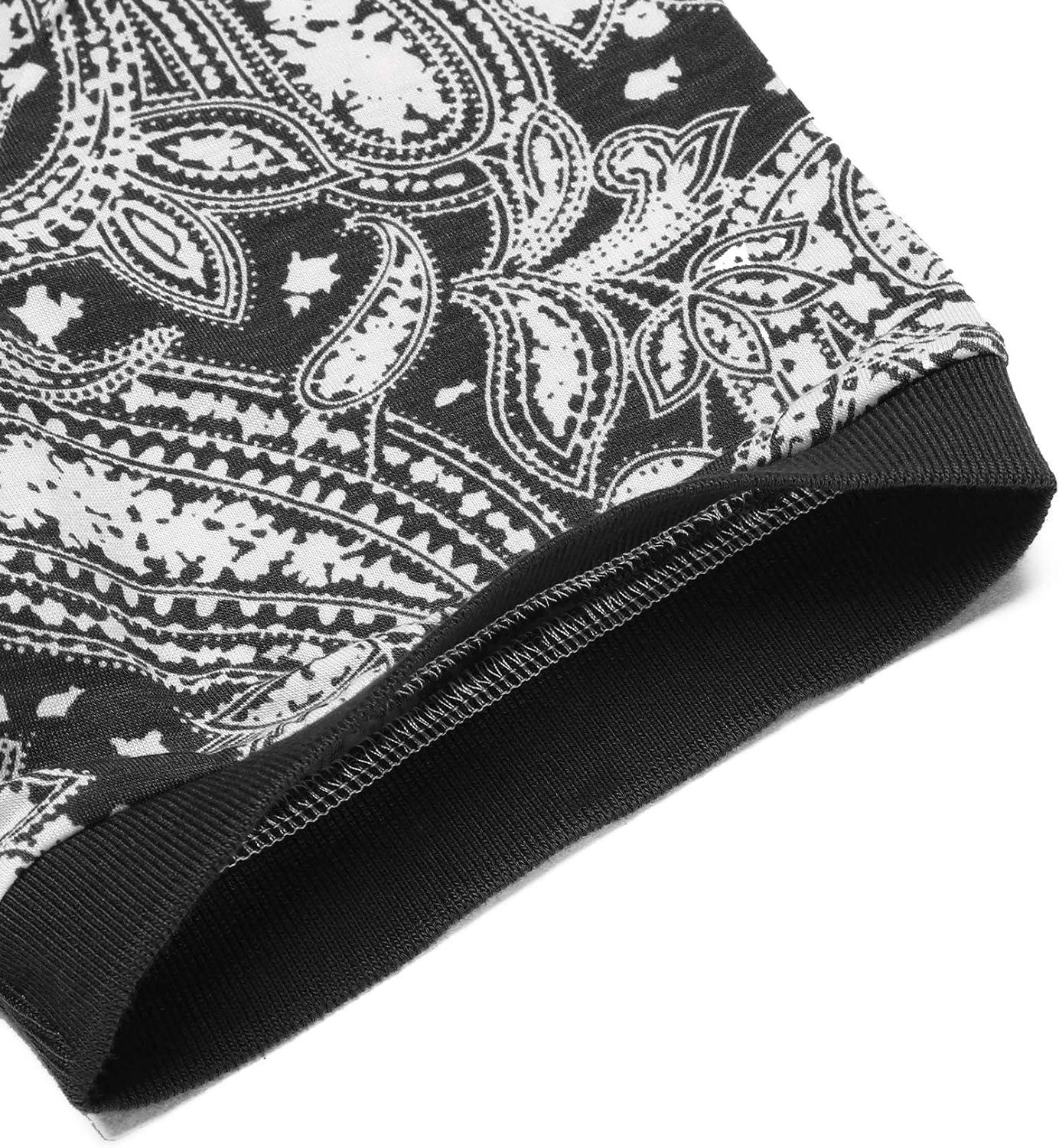 imageCOOFANDY Mens Casual Short Sleeve Polo Shirts Slim Fit Paisley Polo T Shirts Floral Print Shirt