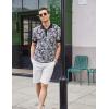 COOFANDY Mens Casual Short Sleeve Polo Shirts Slim Fit Paisley Polo T Shirts Floral Print Shirt