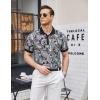 COOFANDY Mens Casual Short Sleeve Polo Shirts Slim Fit Paisley Polo T Shirts Floral Print Shirt