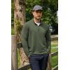 COOFANDY Men’s Quarter Zip Pullover Sweatshirt Mock Neck Golf Shirts Casual Long Sleeve Shirt(Army Green)
