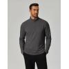 COOFANDY Men’s Quarter Zip Pullover Sweatshirt Mock Neck Golf Shirts Casual Long Sleeve Shirt(Grey)