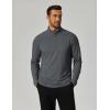 COOFANDY Men’s Quarter Zip Pullover Sweatshirt Mock Neck Golf Shirts Casual Long Sleeve Shirt(Light Grey)