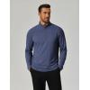 COOFANDY Men’s Quarter Zip Pullover Sweatshirt Mock Neck Golf Shirts Casual Long Sleeve Shirt(Navy Blue)