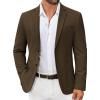 COOFANDY Men’s Casual Regular Fit Blazer Jacket Two Button Suit Jackets Lightweight Sport Coat(Brown)