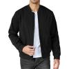 COOFANDY Men’s Bomber Jacket Lightweight Casual Stylish Light Flight Jacket Windbreaker Varsity Jackets(Black)