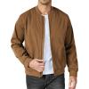 COOFANDY Men’s Bomber Jacket Lightweight Casual Stylish Light Flight Jacket Windbreaker Varsity Jackets(Brown)