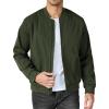 COOFANDY Men’s Bomber Jacket Lightweight Casual Stylish Light Flight Jacket Windbreaker Varsity Jackets(Dark Green)