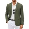 COOFANDY Men’s Casual Blazer Lightweight Unlined Sport Coat Regular Fit Two Button Suit Jacket(Army Green)
