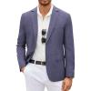 COOFANDY Men’s Casual Blazer Lightweight Unlined Sport Coat Regular Fit Two Button Suit Jacket(Blue)