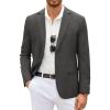 COOFANDY Men’s Casual Blazer Lightweight Unlined Sport Coat Regular Fit Two Button Suit Jacket(Dark Charcoal)