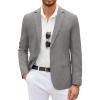 COOFANDY Men’s Casual Blazer Lightweight Unlined Sport Coat Regular Fit Two Button Suit Jacket(Gray)